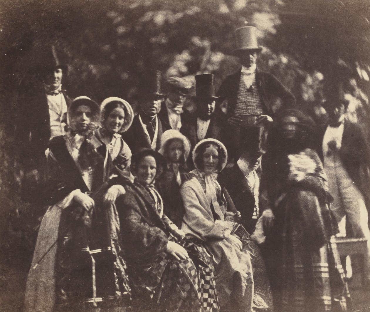 Grupo de casamento,c. 1852 ou 1853 (foto) de Benjamin Brecknell Turner