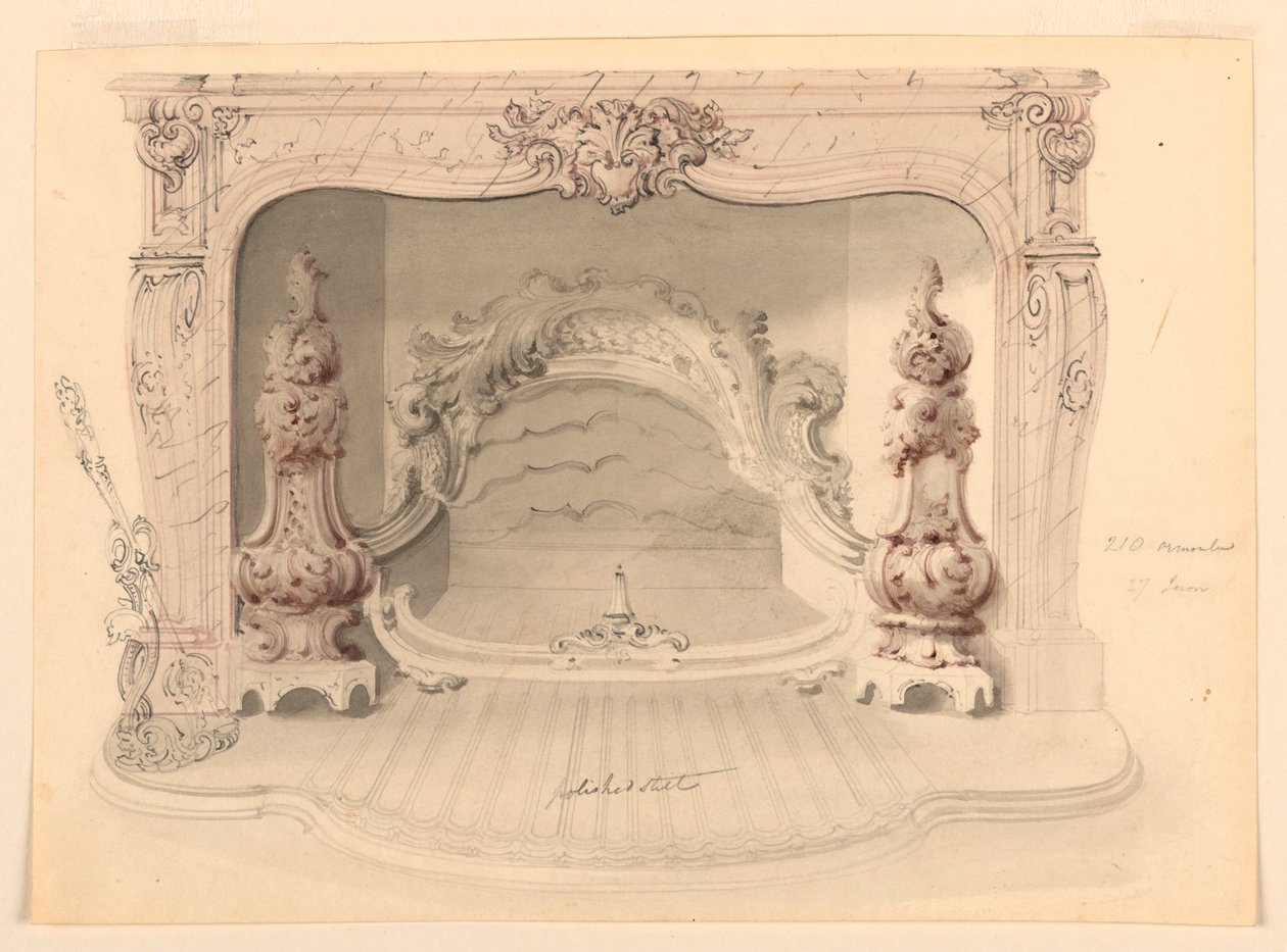 Design de chaminé com grelha de ferro fundido de Benjamin Dean Wyatt