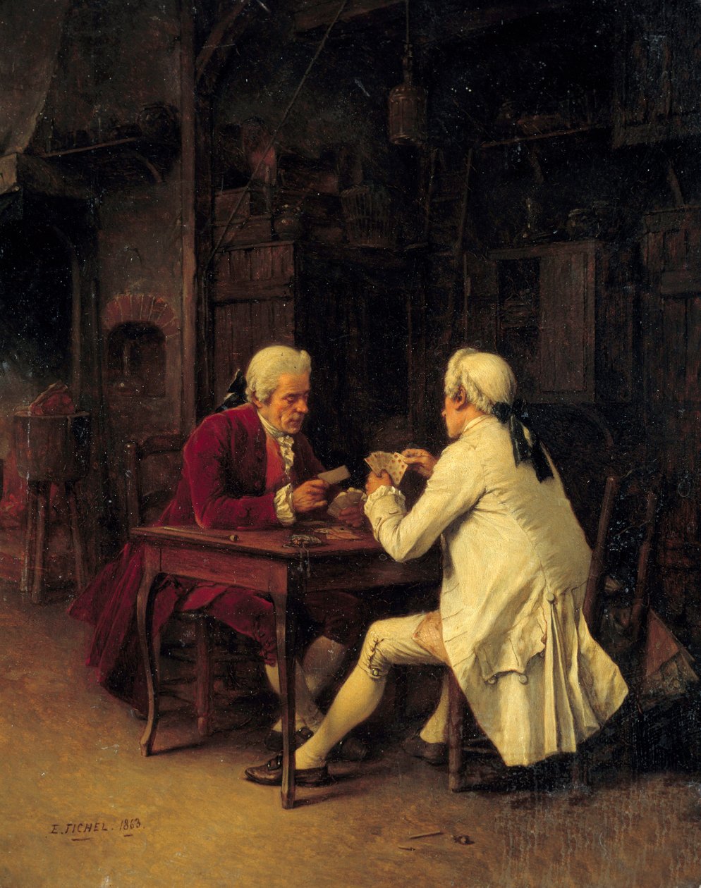 Pintura por Eugene Fichel (1826-1895) 1863 Sol. 0,27x0,22 m de Benjamin Eugene Fichel
