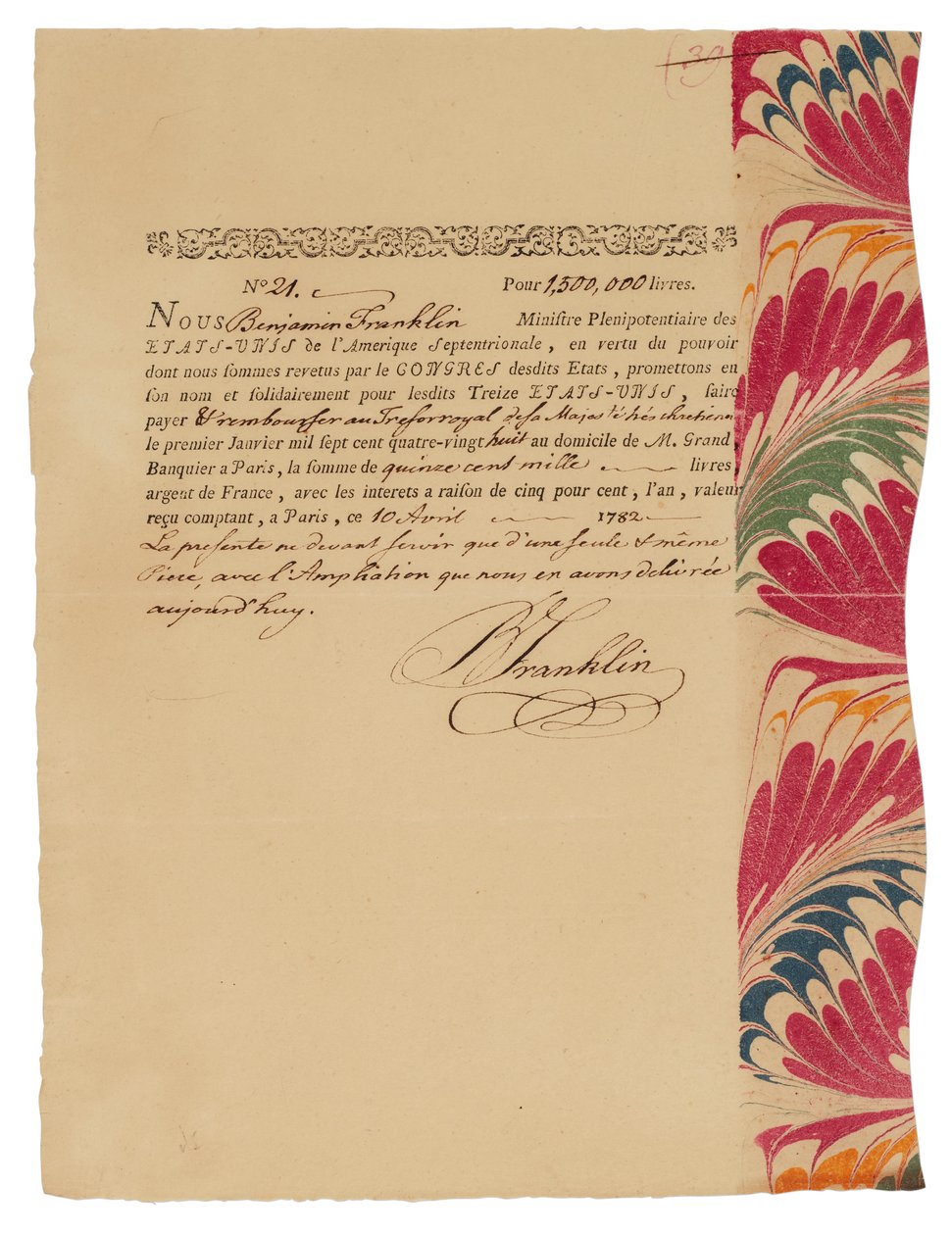 Carta de Benjamin Franklin de Benjamin Franklin