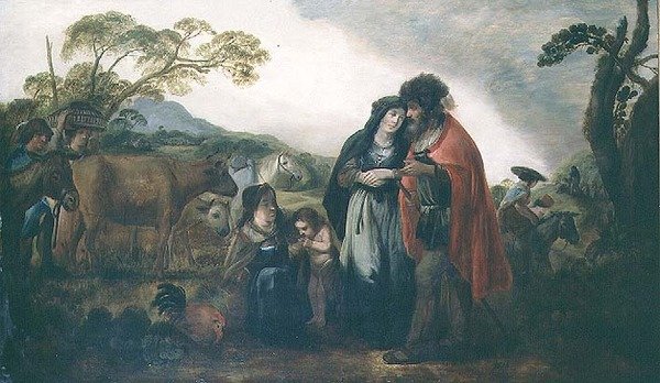 Laban e Rebecca (painel) de Benjamin Gerritsz. (after) Cuyp