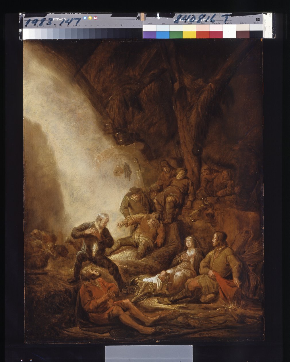 Adoração dos Pastores (óleo sobre madeira) de Benjamin Gerritsz. Cuyp