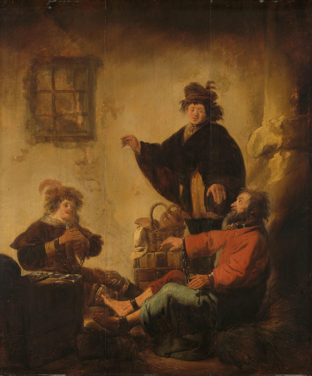 Joseph Interpretando os Sonhos do Padeiro e do Mordomo (Génesis 40:1-19) de Benjamin Gerritsz Cuyp