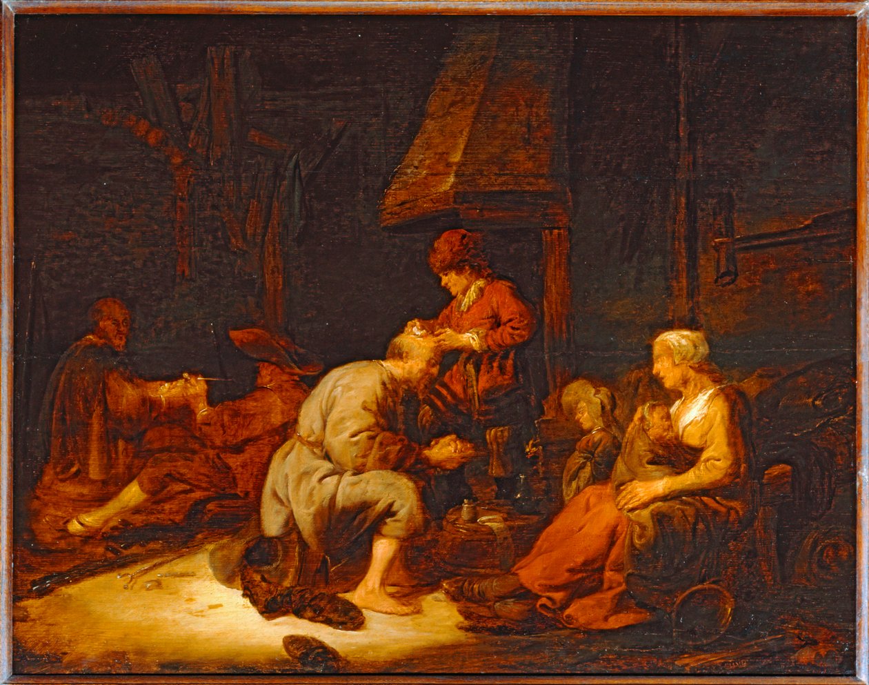 Funcionamento da lupa. 1630 ... de Benjamin Gerritsz. Cuyp