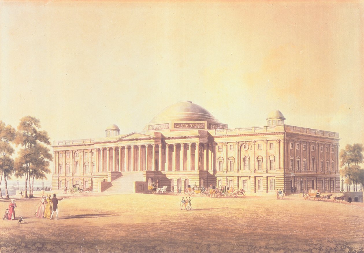 Capitólio dos Estados Unidos, gravado por Thomas Sutherland, 1825 (aquatint) de Benjamin Henry Latrobe