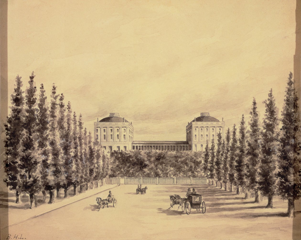Capitólio dos Estados Unidos da Pennsylvania Avenue, c.1814 de Benjamin Henry Latrobe
