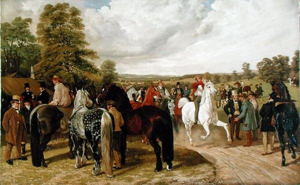 The Horse Fair, Southborough Common, depois de uma pintura de John Frederick Herring Snr. de Benjamin Herring