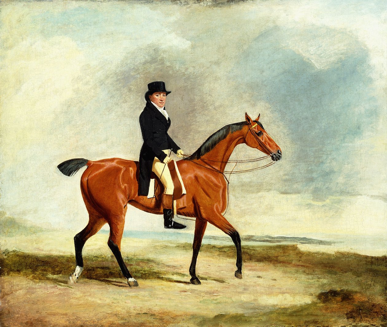 Francis Const em seu caçador de Baias Montando perto do mar, 1806 de Benjamin Marshall