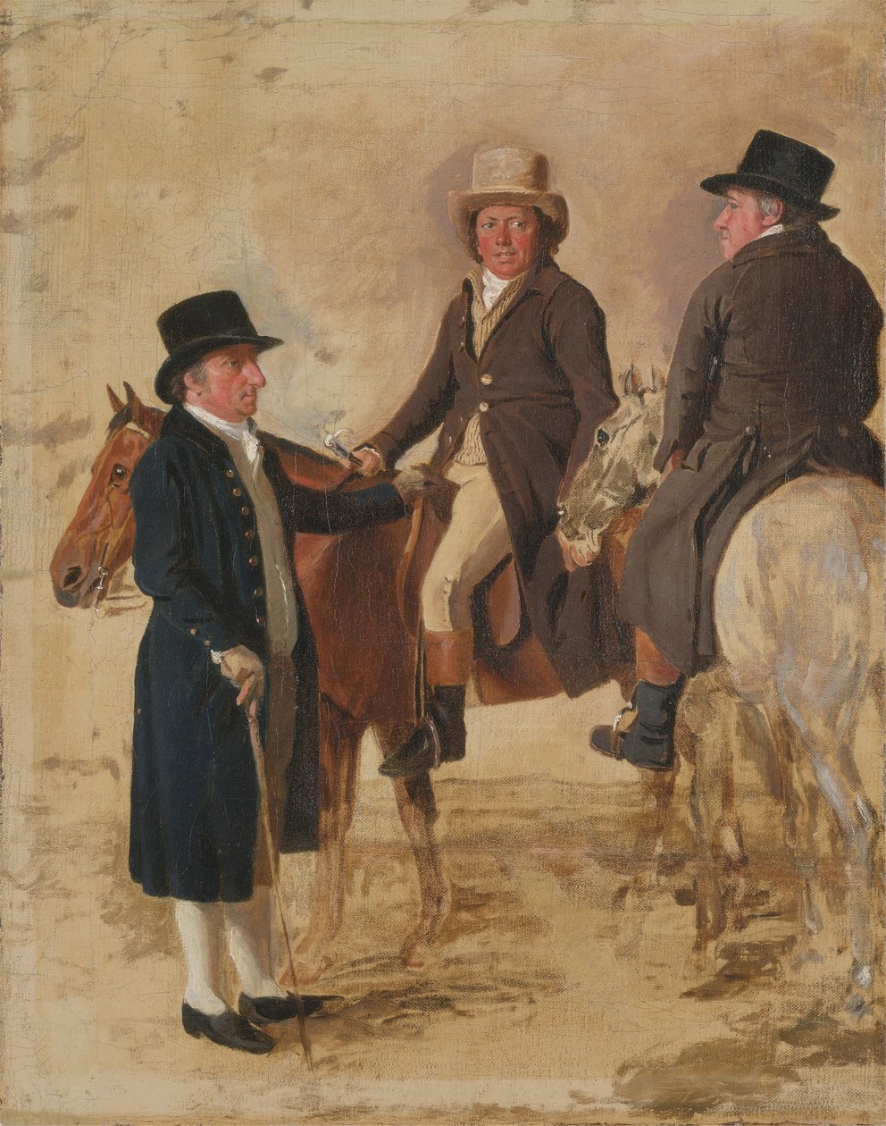 Three Worthies of the Turf em Newmarket, c.1804: John Hilton, juiz da tela) de Benjamin Marshall