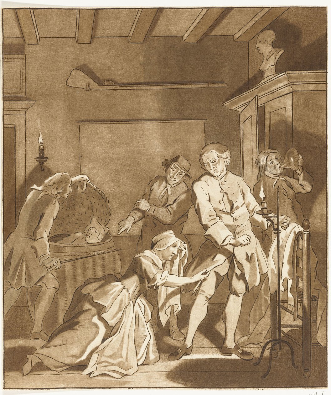 Descoberta de um amante A Falsa Virtude Descoberta (título da série) de Benjamin Martini