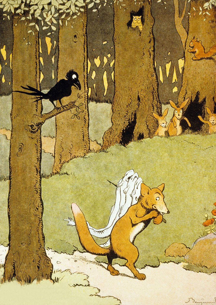 Renard e as enguias, ilustração de 