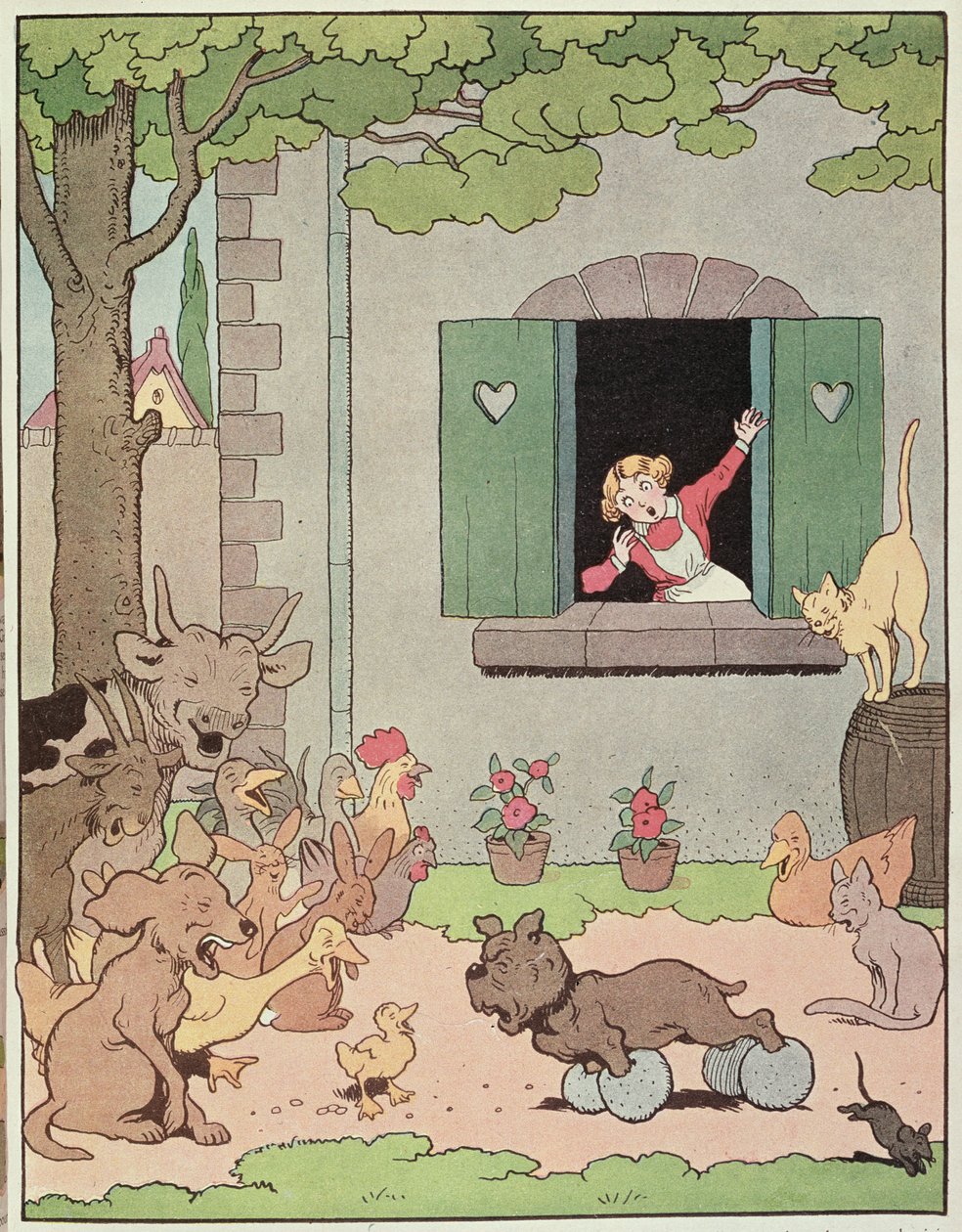 Os animais de curral regozijando-se com a derrota de Grognard, ilustração para 