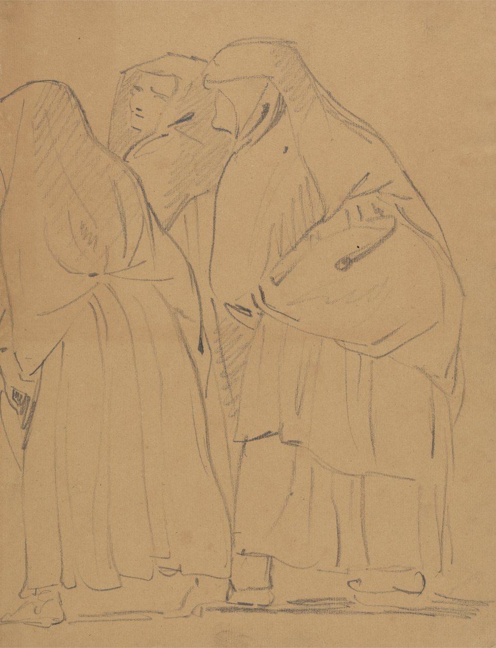 Estudo de um Grupo de Figuras em Pé, Robed de Benjamin Robert Haydon