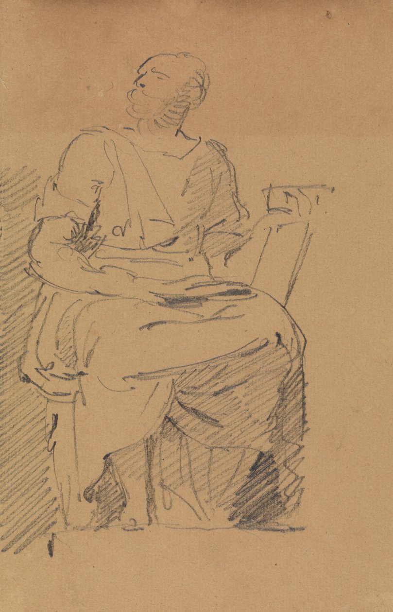 Estudo de uma figura sentada de Benjamin Robert Haydon