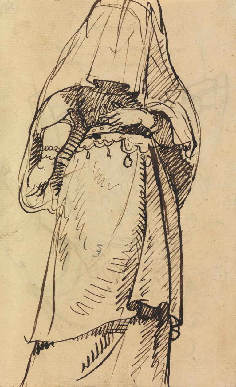 Estudo de uma mulher velada de Benjamin Robert Haydon