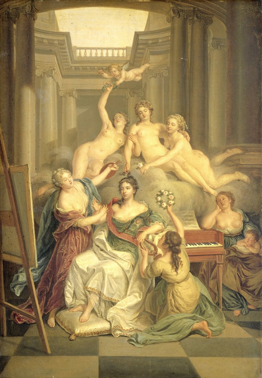 Frederica Sofia Guilhermina da Prússia (1751-1820). Esposa do Príncipe Willem V, no Templo das Artes de Benjamin Samuel Bolomey