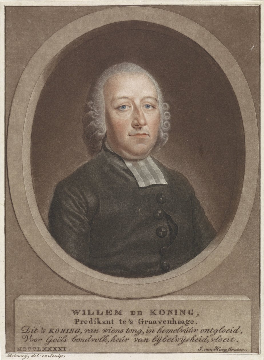 Retrato do pregador William de Koning de Benjamin Samuel Bolomey