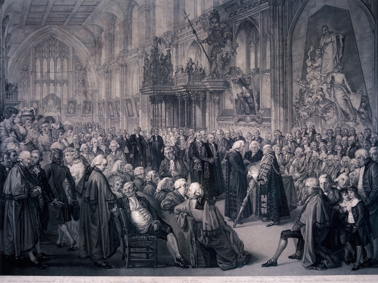 Inauguração do Lord Mayor Nathaniel Newnham, Londres, 1801 de Benjamin Smith