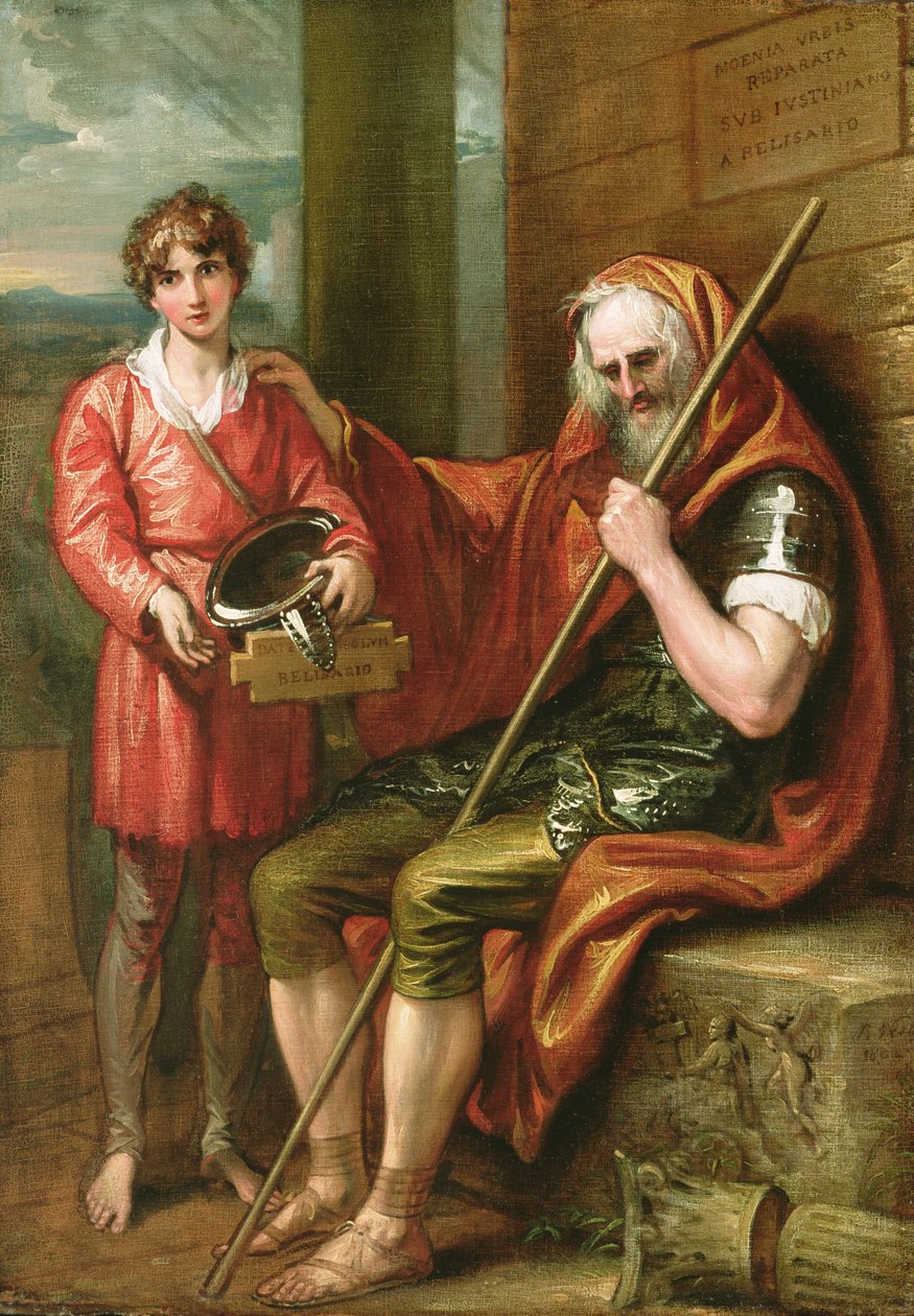 Belisário e o menino, 1802 de Benjamin West