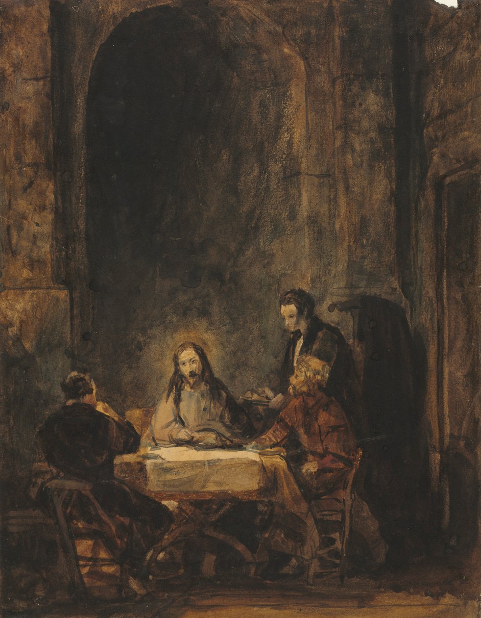 Cristo em Emaús. de Benjamin West