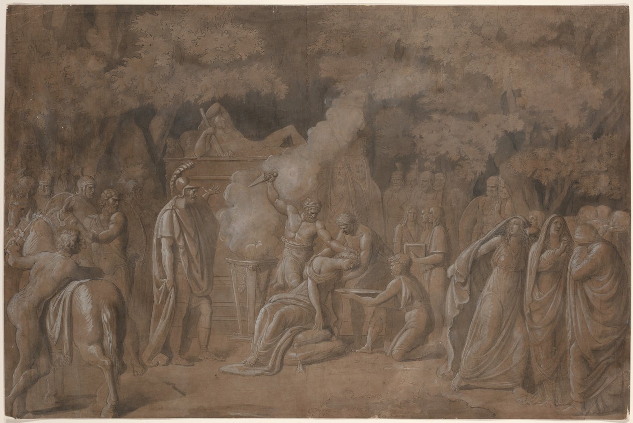 Morte de Ifigênia (?) de Benjamin West