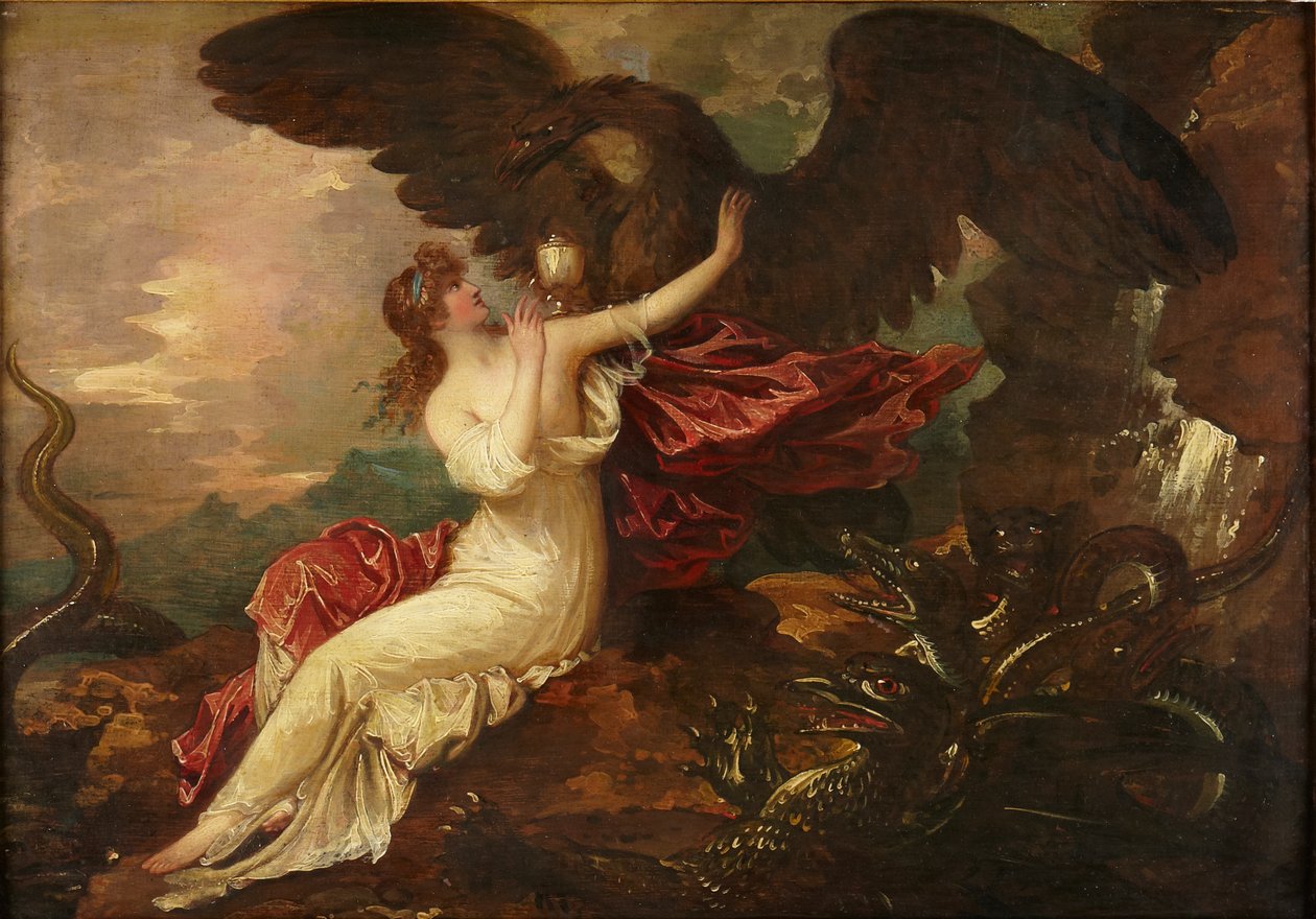 Águia Trazendo a taça para a Psique de Benjamin West