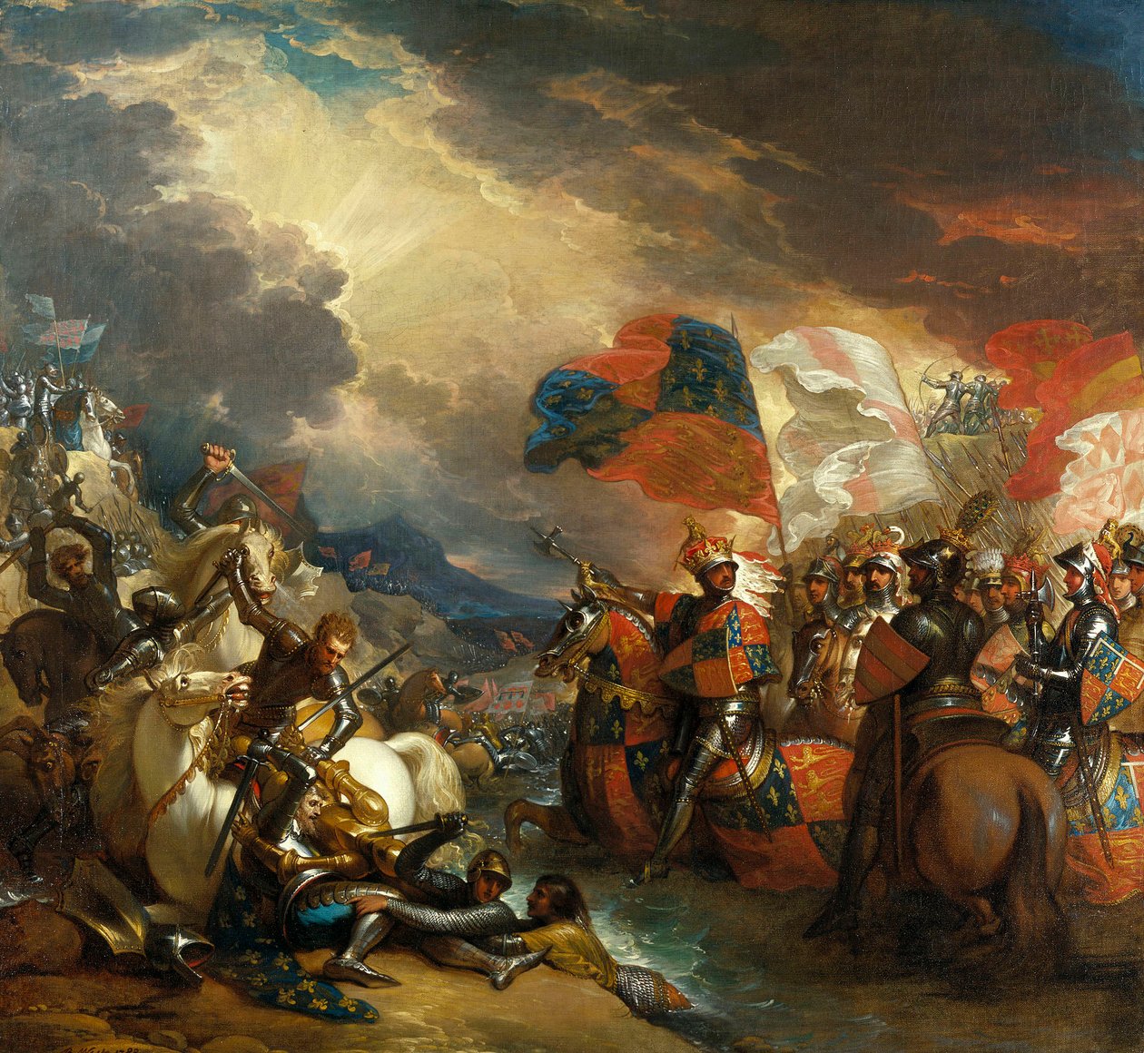 Eduardo III na travessia do Somme de Benjamin West