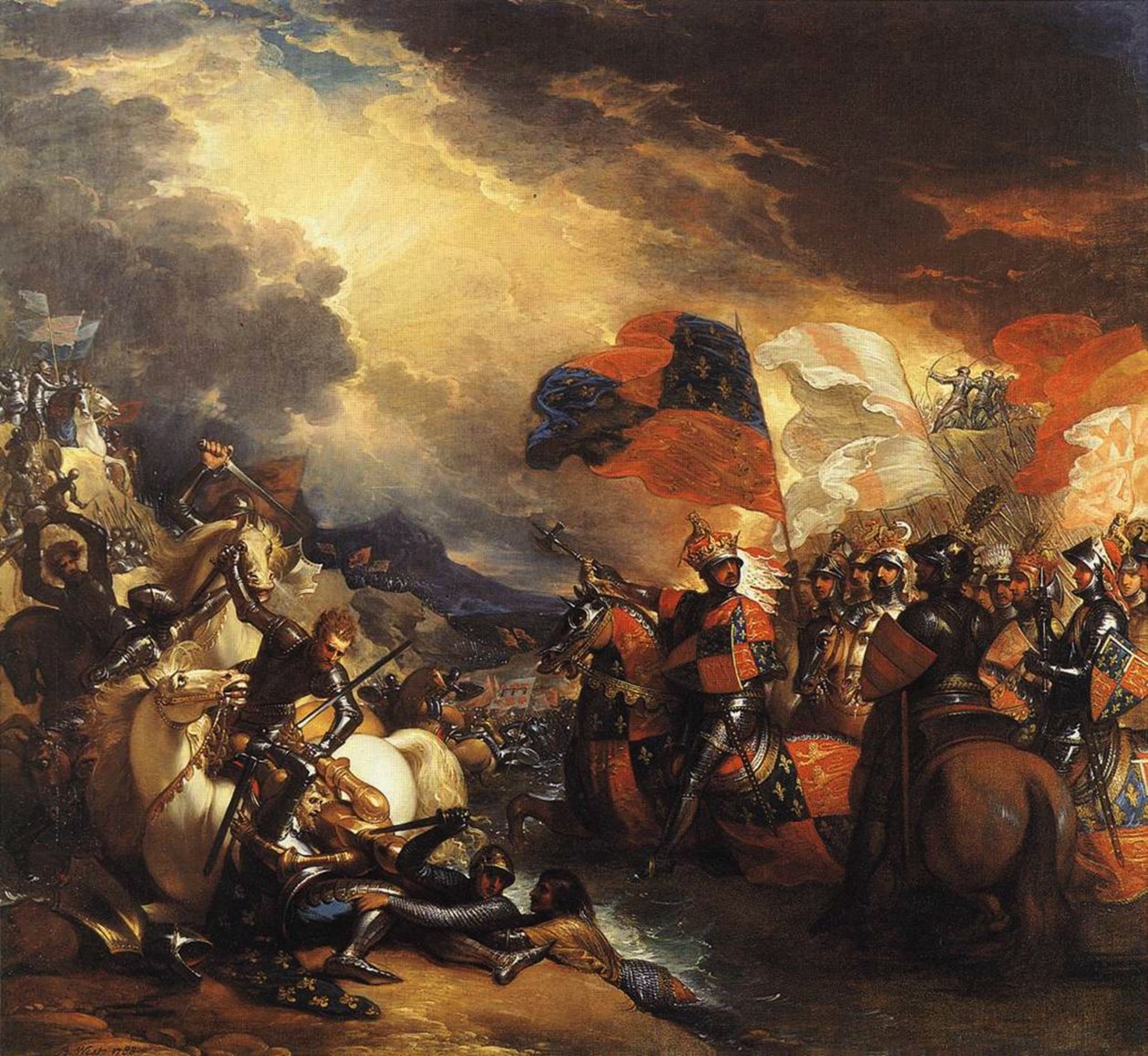 Eduardo III na travessia do Somme de Benjamin West