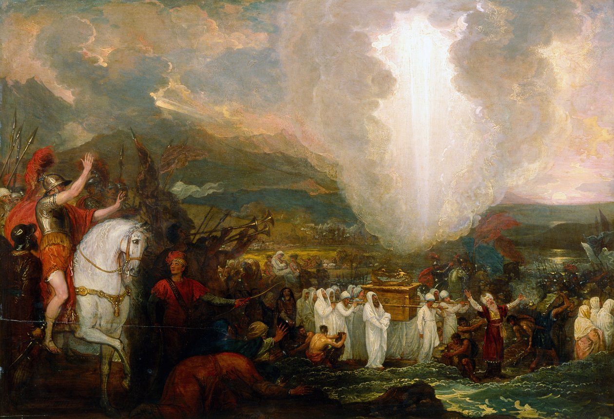 Josué a passar o rio Jordão com a Arca da Aliança de Benjamin West