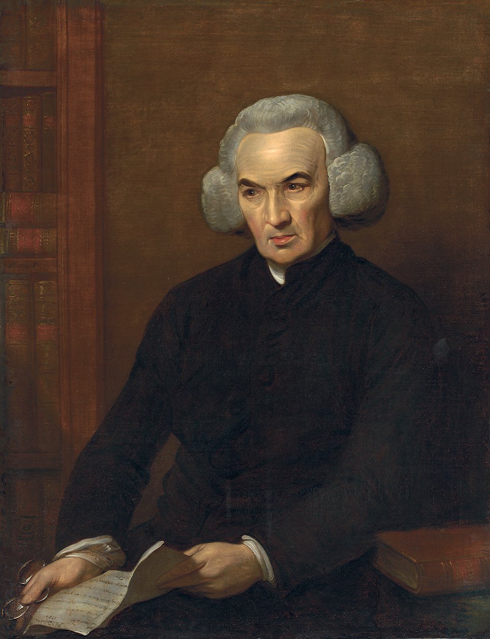 Retrato do Dr. Richard Price, segurando uma carta de Benjamin Franklin de Benjamin West