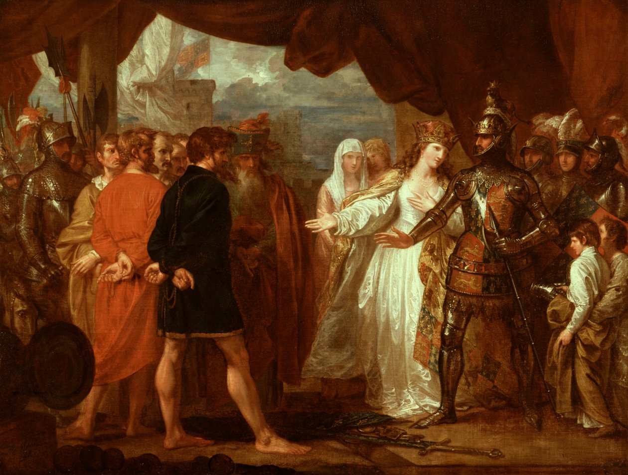 A rainha Filipa intercede pela vida dos burgueses de Calais de Benjamin West