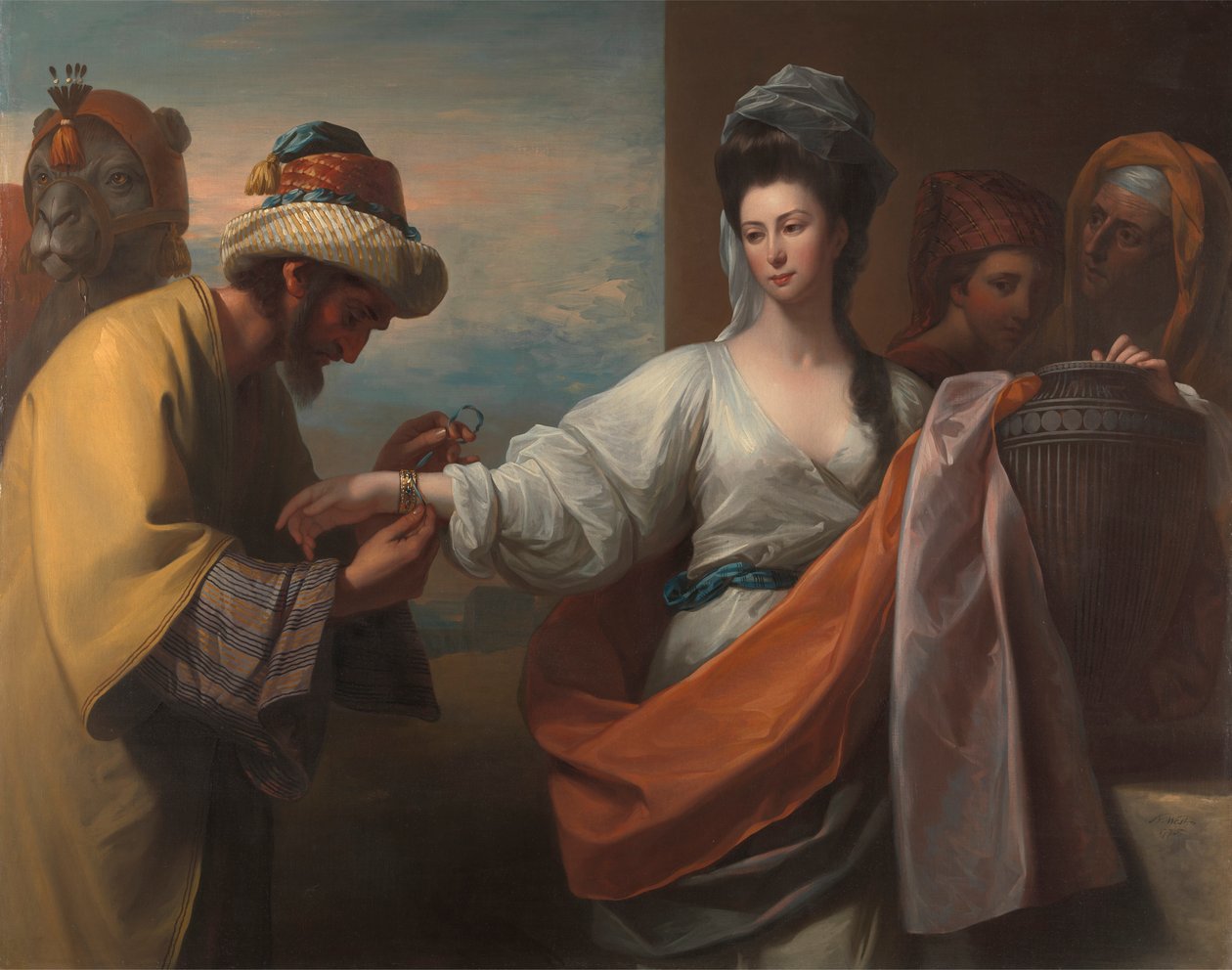 Rebecca A Receber a Pulseira no Poço de Benjamin West