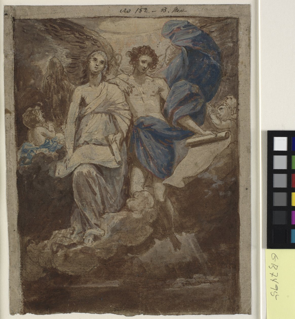 Estudo para uma pintura de Os Anjos Aparecendo aos Pastores, 1774 de Benjamin West