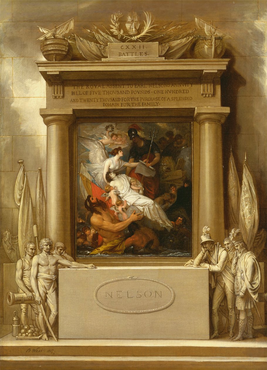 A apoteose de Nelson, 1807 de Benjamin West