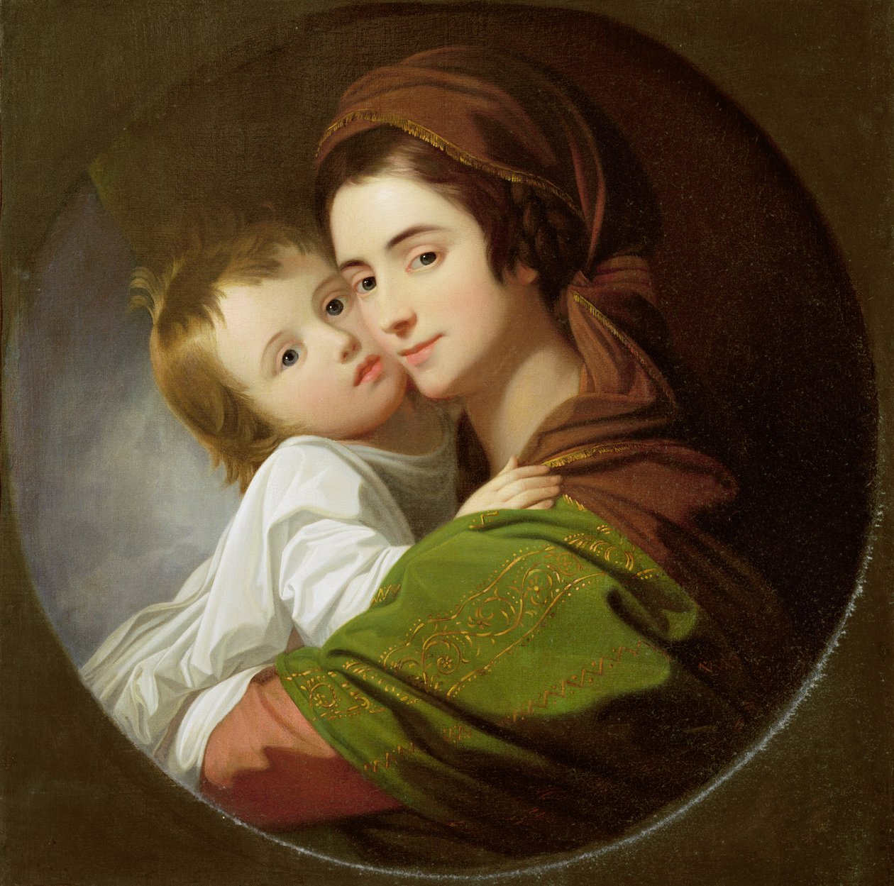 A esposa do artista, Elizabeth, e seu filho Raphael, c.1773 (óleo sobre tela) de Benjamin West