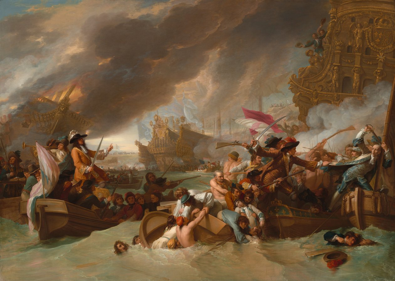 A Batalha de La Hogue de Benjamin West