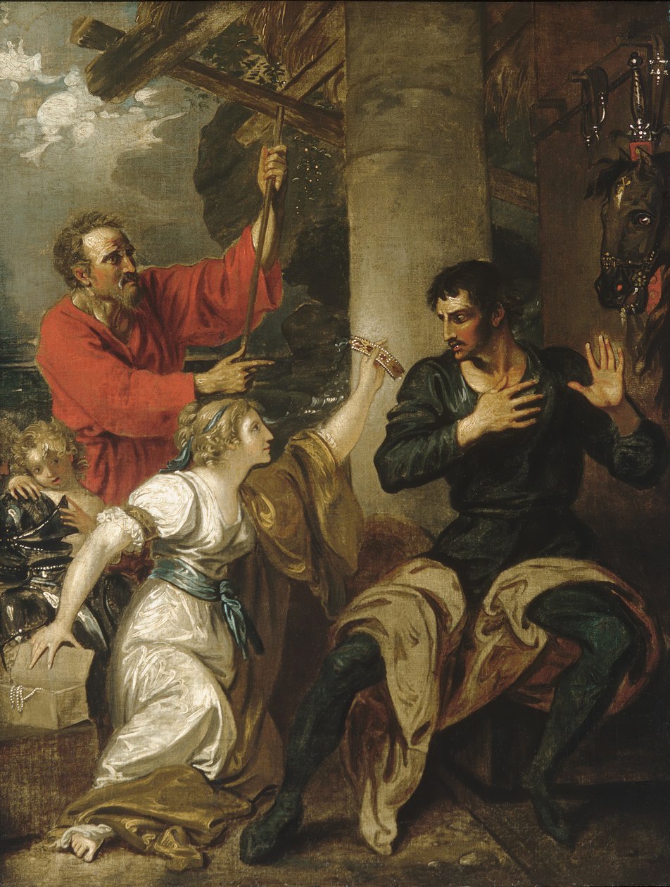 A donzela e Orlando, ca. 1793 de Benjamin West