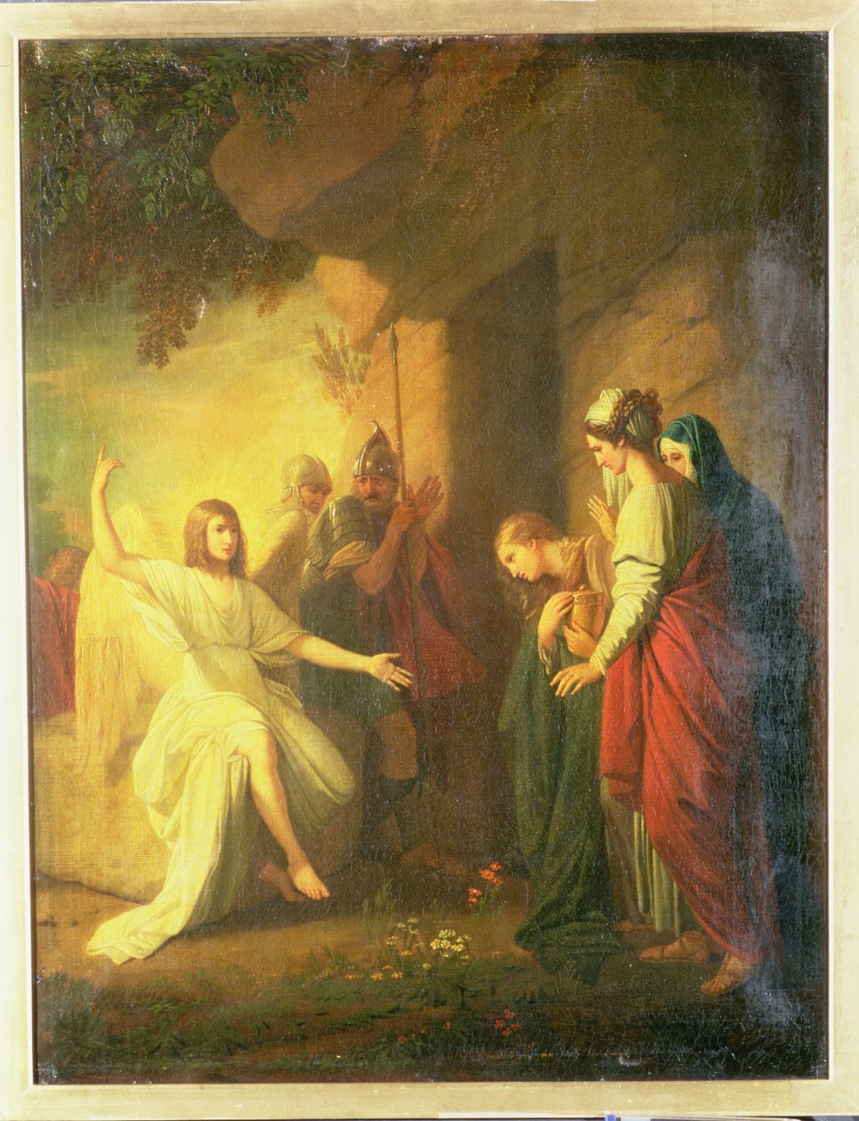 As mulheres no sepulcro - o anjo no túmulo de Cristo, 1768 de Benjamin West