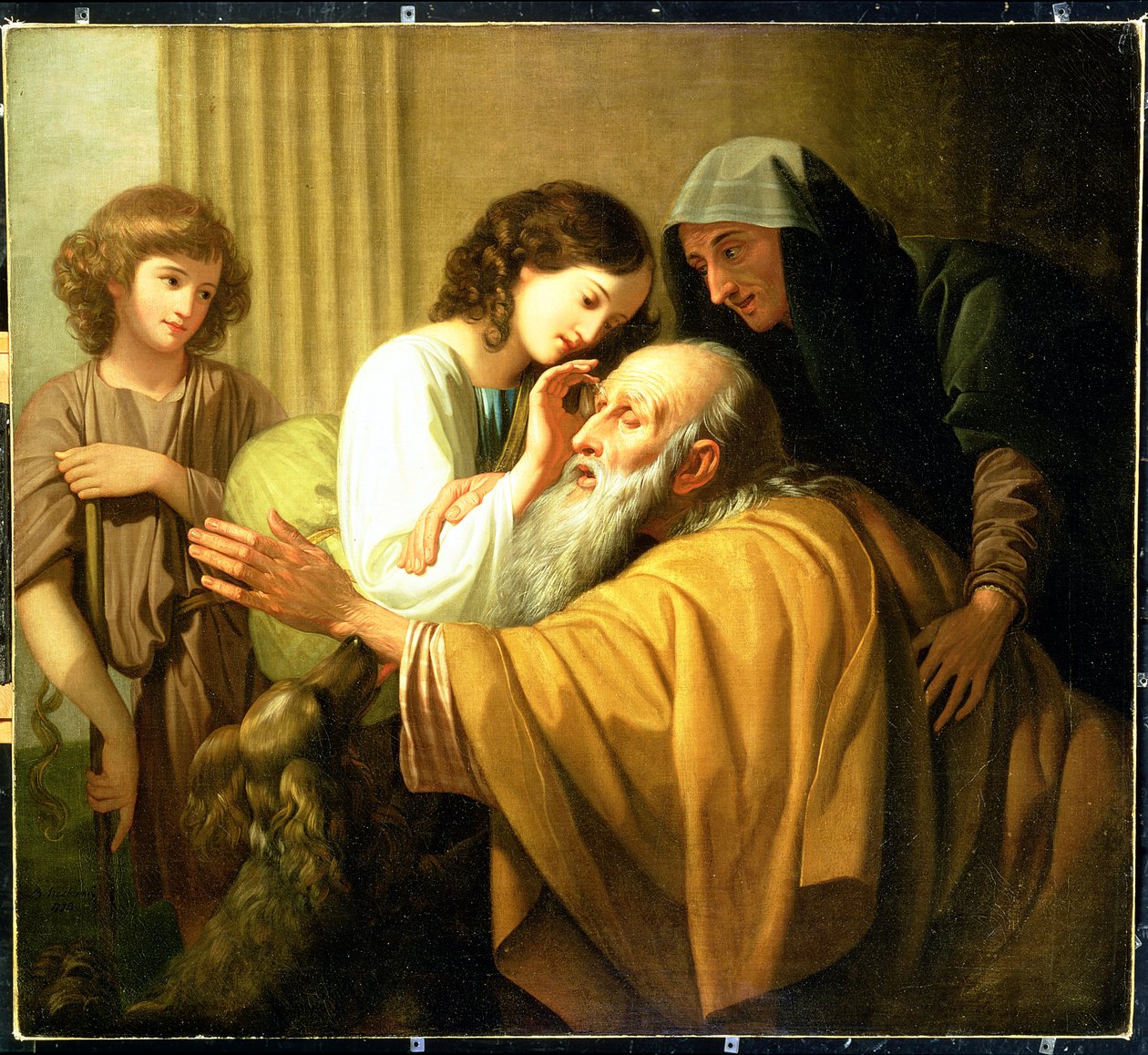 Tobias curando a cegueira de seu pai, 1772 de Benjamin West