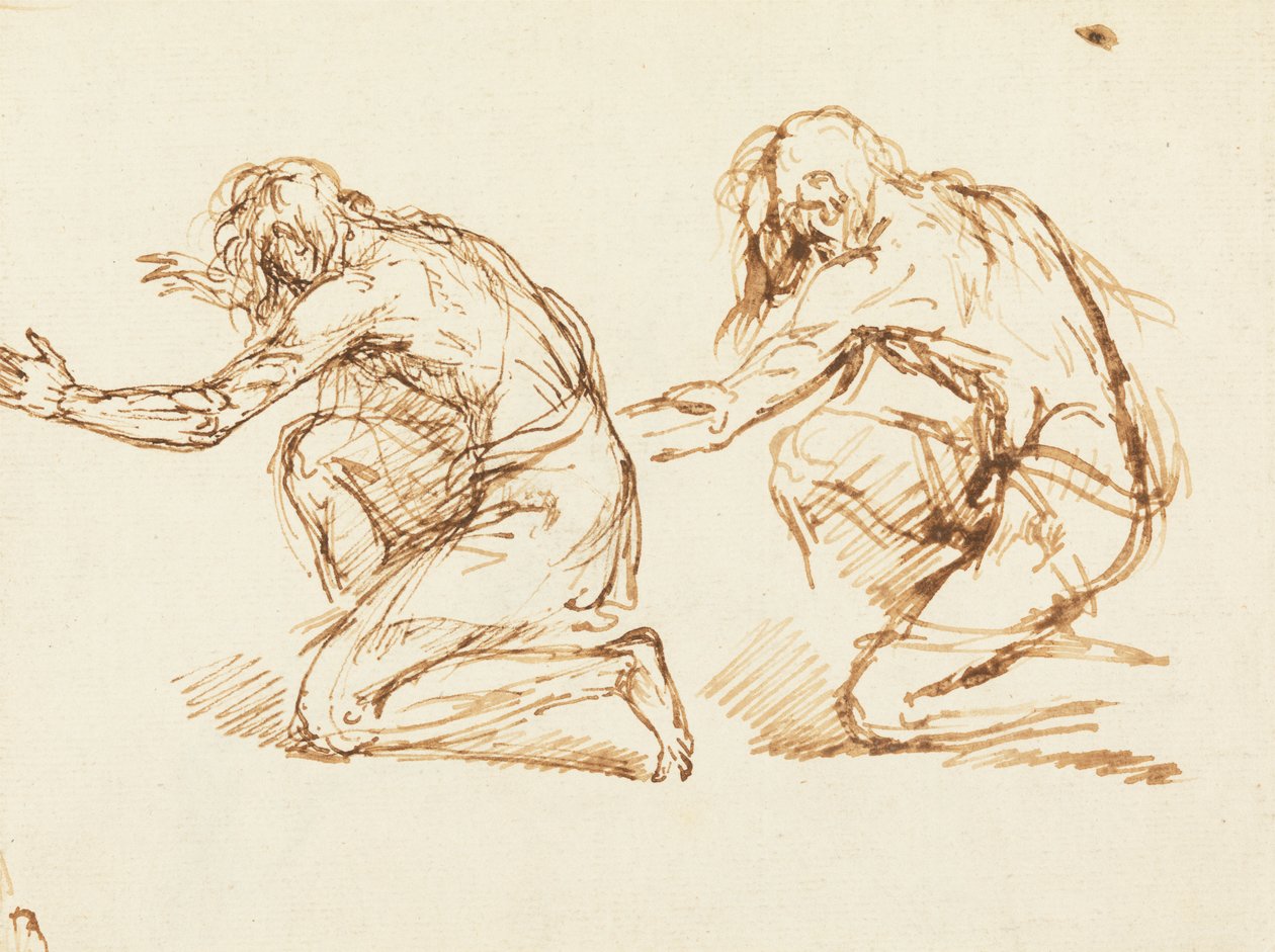 Duas figuras de ajoelhar de Benjamin West