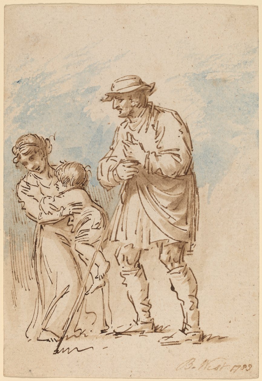 Família vagabundo [reto] de Benjamin West