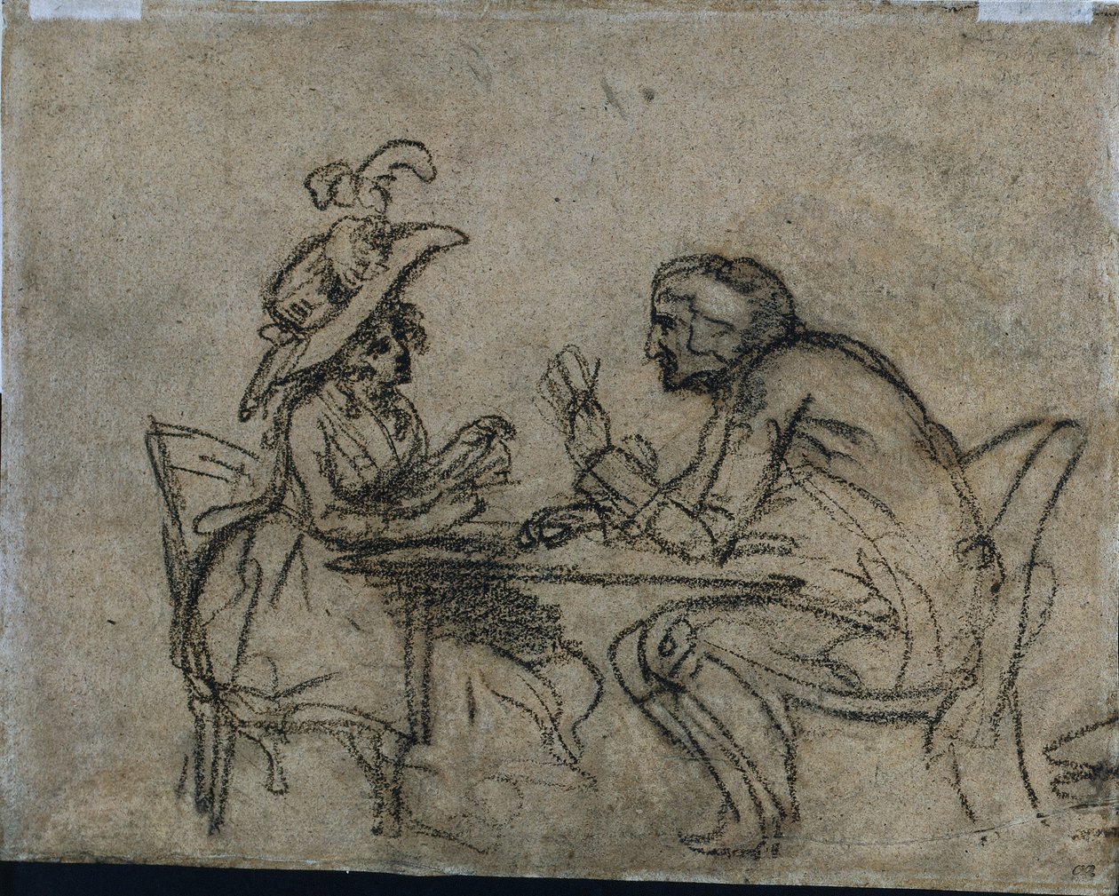 Cartas de baralho mulher e homem (verso) de Benjamin West
