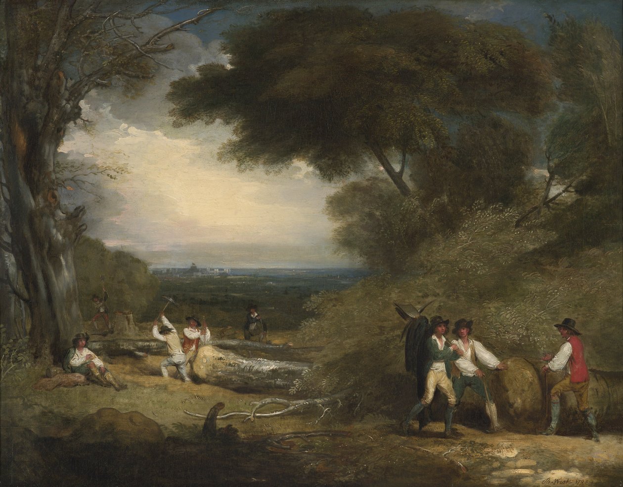 Lenhadores em Windsor Park (óleo sobre tela) de Benjamin West