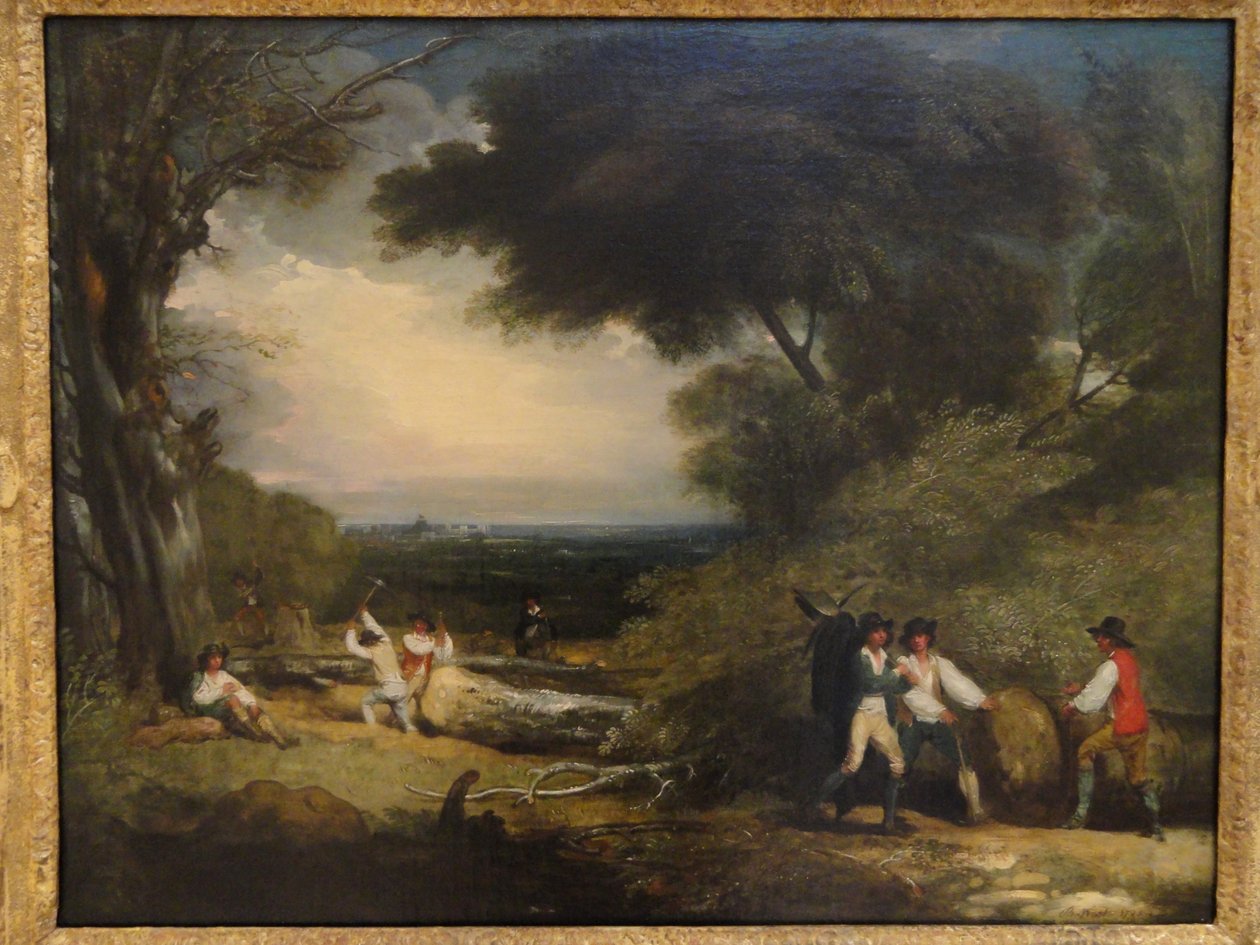 Lenhadores em Windsor Park de Benjamin West