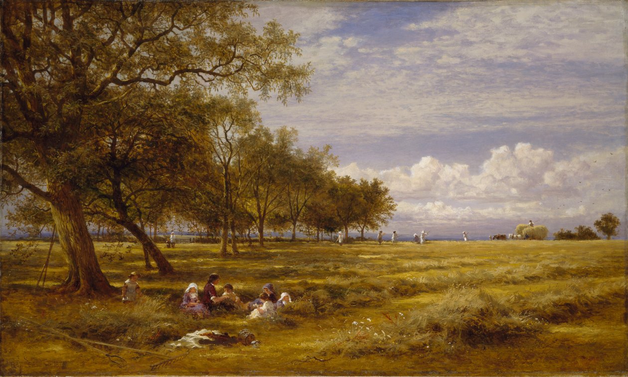 Um Hayfield inglês, 1878 de Benjamin Williams Leader