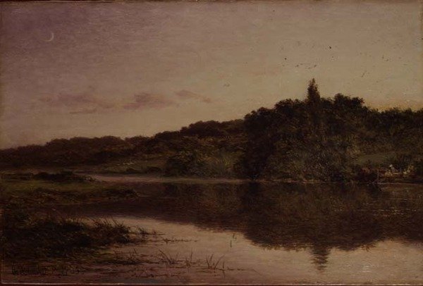 Noite em Streatley, Bedfordshire de Benjamin Williams Leader