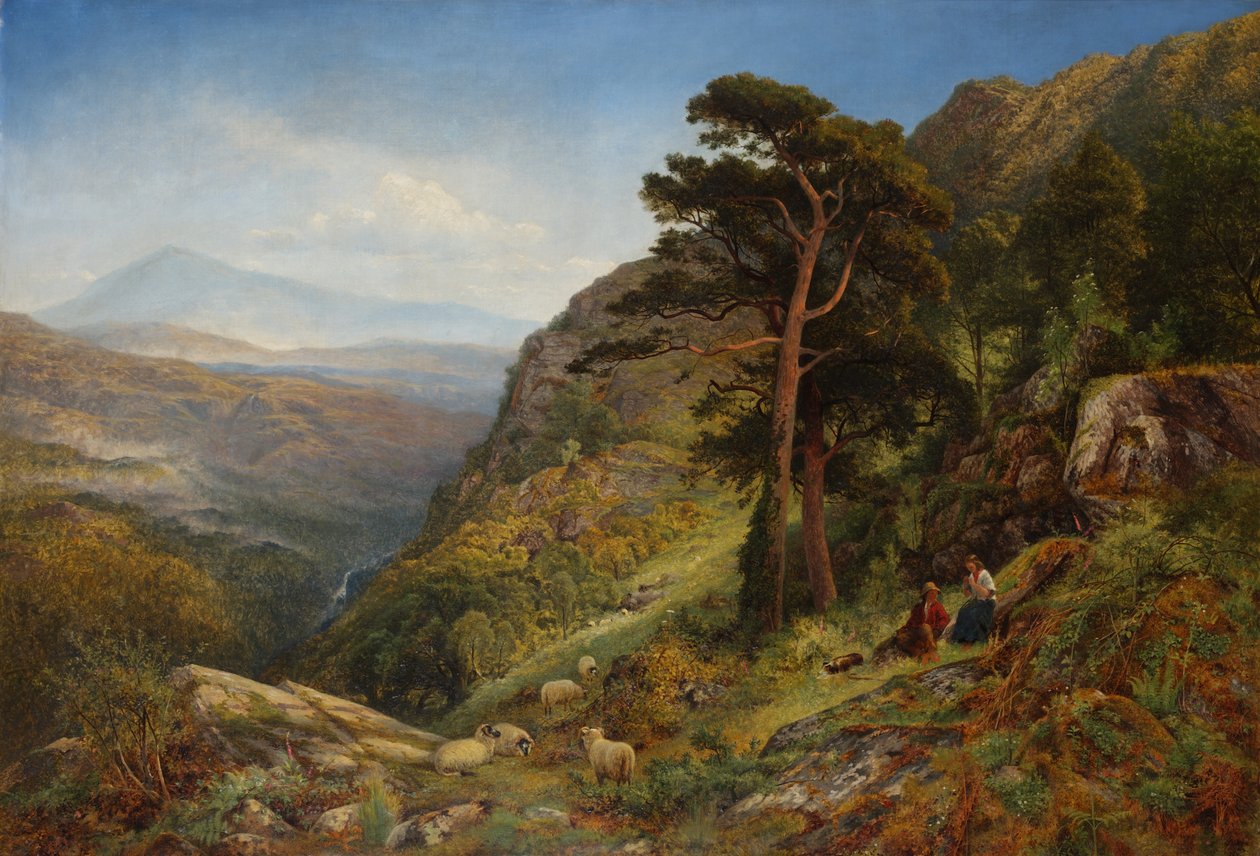Nas colinas acima Betws-y-Coed, País de Gales de Benjamin Williams Leader