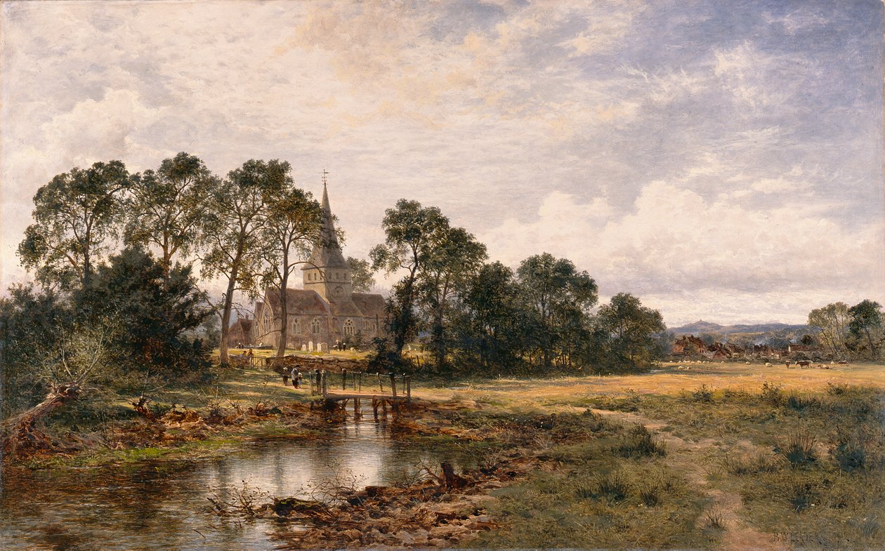 Igreja de Shere, Surrey de Benjamin Williams Leader
