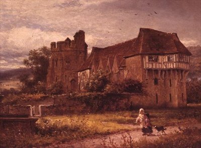 Castelo de Stokesay, Shropshire de Benjamin Williams Leader