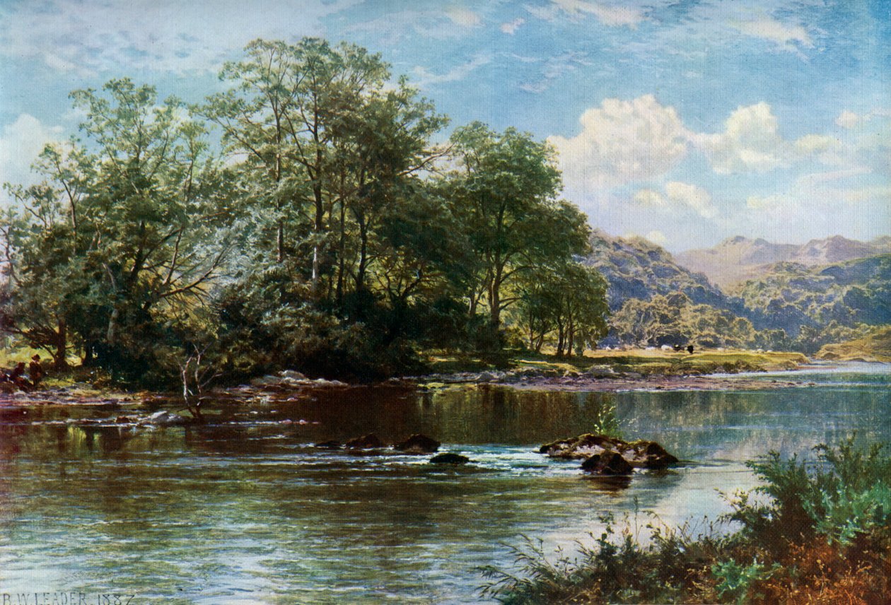 O fluxo no horário de verão, 1887, 1912. de Benjamin Williams Leader